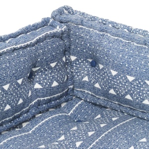 Pernă de canapea din paleți, indigo, textil, petice - Img 4