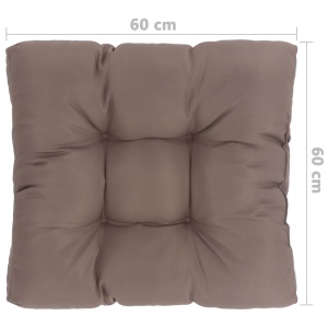 Pernă de scaun grădină, gri taupe, 60x60x10 cm, material textil - Img 5