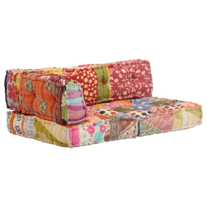 Pernă fotoliu puf, model petice, material textil - Img 12