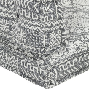 Pernă pentru canapea din paleți, gri deschis, textil, petice - Img 3