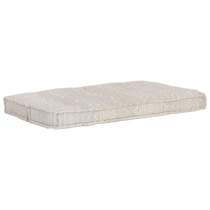Pernă pentru canapea din paleți, maro deschis, textil, petice - Img 3