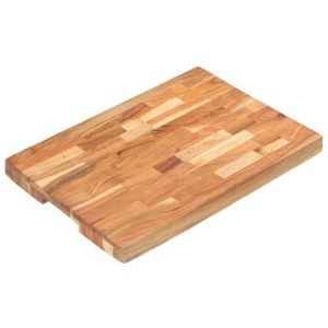 Placă de tocat, 50x35x4 cm, lemn masiv de acacia - Img 10