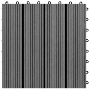 Plăci de pardoseală, 22 buc., gri, 30 x 30 cm, WPC, 2 mp - Img 6