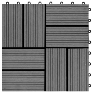Plăci de pardoseală, 22 buc., gri, 30 x 30 cm, WPC, 2 mp - Img 6