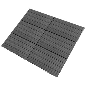 Plăci de pardoseală, 6 buc., gri, 60 x 30 cm, WPC, 1 m² - Img 2