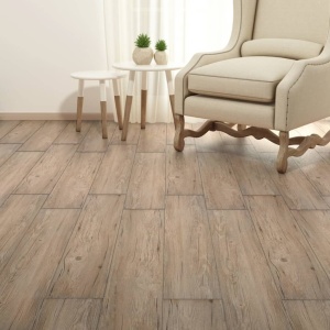 Plăci de pardoseală, stejar maro, 5,26 m², 2 mm, PVC - Img 2