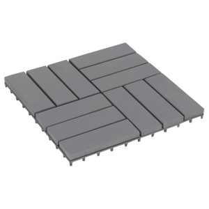 Plăci pardoseală, 20 buc., gri, 30x30 cm, lemn masiv de acacia
