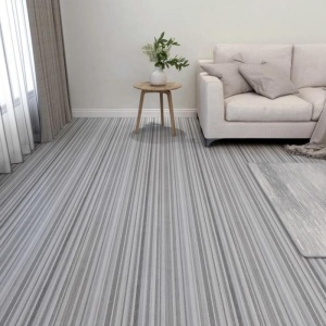Plăci pardoseală autoadezive 55 buc. gri deschis PVC 5,11 m²