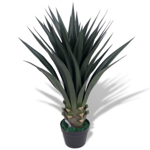 Plantă artificială Yucca cu ghiveci, 90 cm, verde