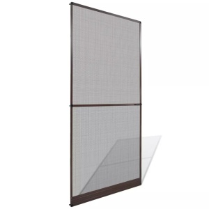 Plasă maro cu balamale pentru uși impotriva insectelor 100 x 215 cm