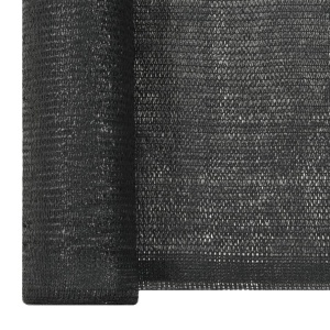 Plasă protecție vizuală, negru, 1 x 25 m, HDPE - Img 2