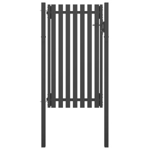 Poartă de gard grădină, antracit, 1 x 2,25 m, oțel