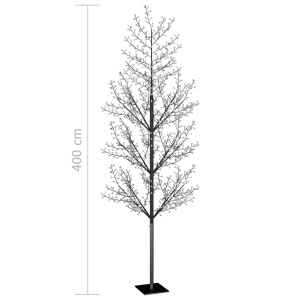 Pom Crăciun, 1200 LED-uri lumină albastră flori de cireș 400 cm - Img 10