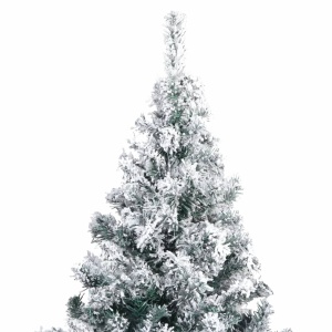 Pom de Crăciun artificial cu zăpadă, verde, 180 cm, PVC - Img 3