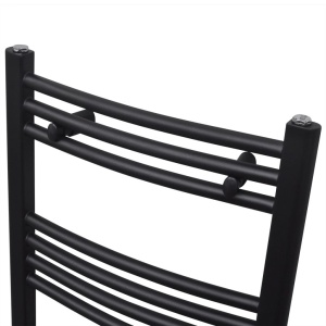 Radiator port-prosop incălzire baie, curbat, 500 x 764 mm, negru - Img 3