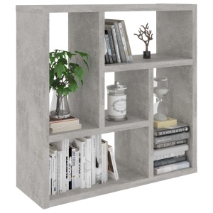Raft de perete, gri beton, 45,1x16x45,1 cm, PAL - Img 3