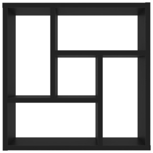 Raft de perete, negru, 45,1 x 16 x 45,1 cm, PAL - Img 4