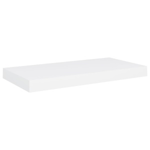 Raft de perete suspendat, alb, 50x23x3,8 cm, MDF - Img 2