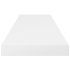 Raft de perete suspendat, alb extralucios, 80x23,5x3,8 cm, MDF - Img 8