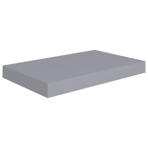 Raft de perete suspendat, gri, 40x23x3,8 cm, MDF - Img 2