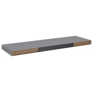 Raft de perete suspendat, gri, 80x23,5x3,8 cm, MDF - Img 6
