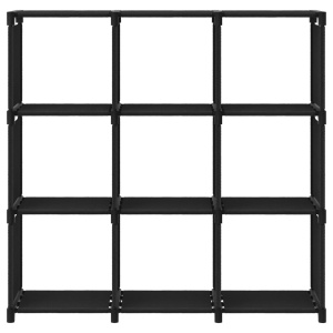 Raft expunere 9 cuburi negru 103x30x107,5 cm, material textil - Img 3