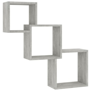 Rafturi de perete, cub, gri, 84,5 x 15 x 27 cm, PAL - Img 2