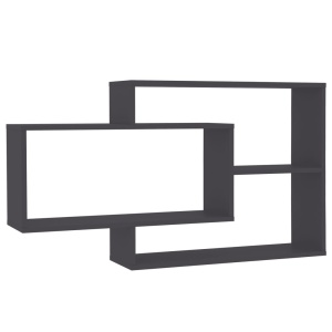 Rafturi de perete, gri, 104 x 20 x 60 cm, PAL - Img 2