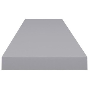 Rafturi de perete suspendate, 2 buc., gri, 120x23,5x3,8 cm, MDF - Img 5