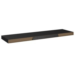 Rafturi de perete suspendate 2 buc., negru, 90x23,5x3,8 cm, MDF - Img 7