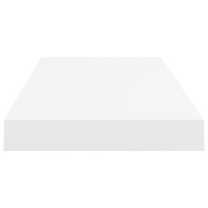 Rafturi de perete suspendate, 4 buc., alb, 60x23,5x3,8 cm, MDF - Img 5
