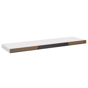 Rafturi de perete suspendate, 4 buc., alb, 90x23,5x3,8 cm, MDF - Img 7