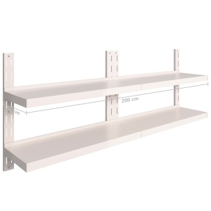 Rafturi suspendate 2 niveluri 2 buc. 200x30 cm oțel inoxidabil - Img 6