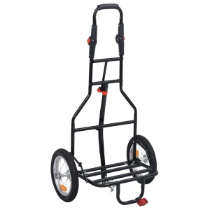Remorcă bicicletă pliabilă cu geantă cumpărături albastru/negru - Img 5