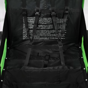 Remorcă de bicicletă &amp; Cărucior copii 2-in-1, verde și gri - Img 6