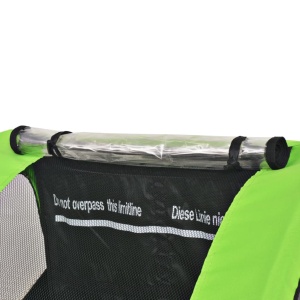 Remorcă de bicicletă pentru copii, gri și verde, 30 kg - Img 3