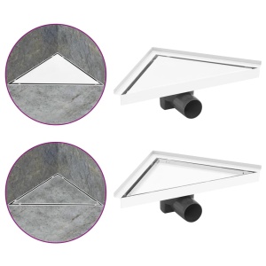 Rigolă de duș cu capac 2-in-1, 25 x 25 cm, oțel inoxidabil