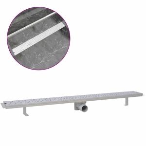 Rigolă duș liniară, model bule, oțel inoxidabil, 1030 x 140 mm - Img 2