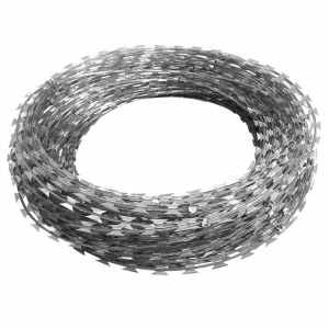 Sârmă ghimpată brodată, oțel galvanizat NATO BTO-22 Concertina, 150 m - Img 3