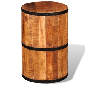 Scaun de bar din lemn de mango nefinisat - Img 3
