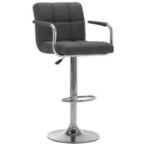 Scaun de bar, gri inchis, material textil