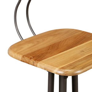 Scaune de bar, 2 buc., lemn masiv de tec reciclat - Img 5