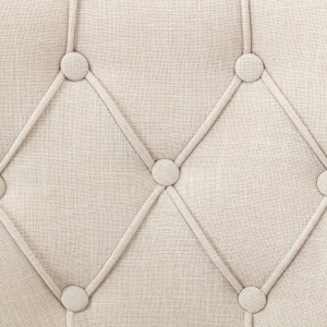 Scaune de bucătărie, 2 buc., bej, material textil - Img 3