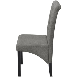 Scaune de bucătărie, 2 buc., gri deschis, material textil - Img 7
