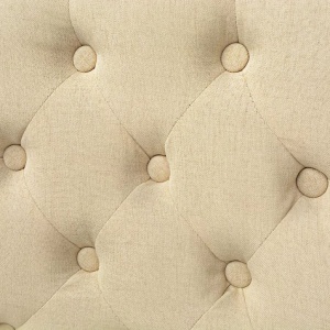 Scaune de bucătărie, 4 buc., crem, material textil - Img 2