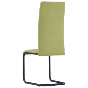 Scaune de bucătărie consolă, 2 buc., verde, textil - Img 8