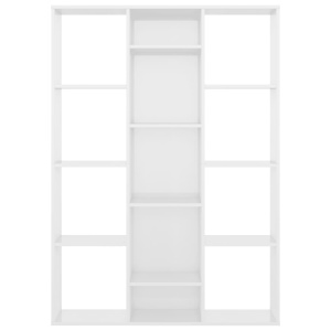 Separator cameră/Bibliotecă alb extralucios 100x24x140 cm PAL - Img 8