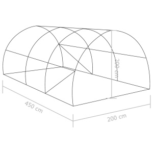 Seră, 9 m², 4,5 x 2 x 2 m - Img 10