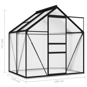 Seră, antracit, 2,47 m² aluminiu - Img 9