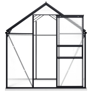 Seră cu cadru de bază, antracit, 3,61 m², aluminiu - Img 4